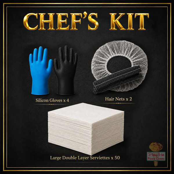 Chef's Kit of Gloves, Hairnets and Serviettes