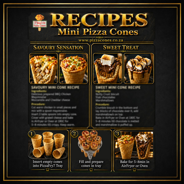 2 Free Mini Pizza Cone Recipes