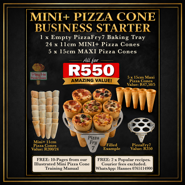 Mini Pizza Cone Starter Special – R550